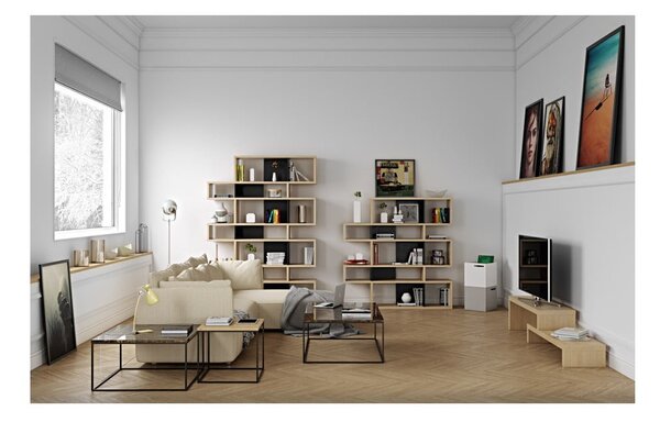 Biely úložný box ku knižniciam TemaHome Berlin