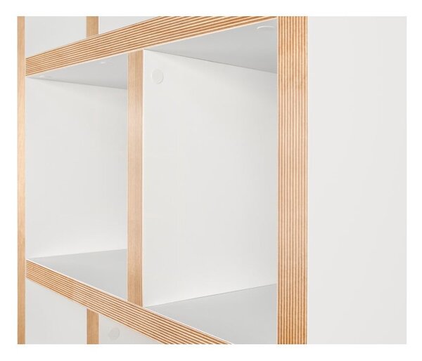 Knižnica v bielo-prírodnej farbe 70x198 cm Berlin – TemaHome