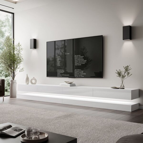 TV STOLIK SALLE BIELY LESK 280 cm