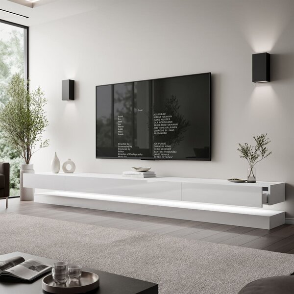 TV STOLIK SALLE BIELY LESK 280 cm