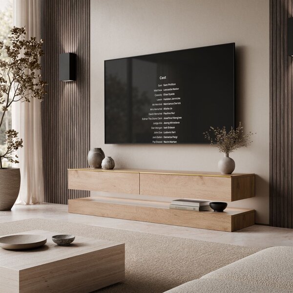 TV STOLIK SALLE DUB WOTAN + ZLATÉ ÚCHYTKY 140 cm