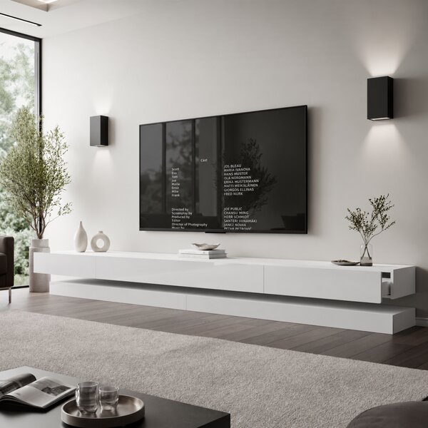 TV STOLIK SALLE BIELY LESK 280 cm