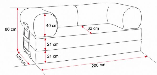 ROZKLADACIA POHOVKA ARIANA 200x100 POSO 02