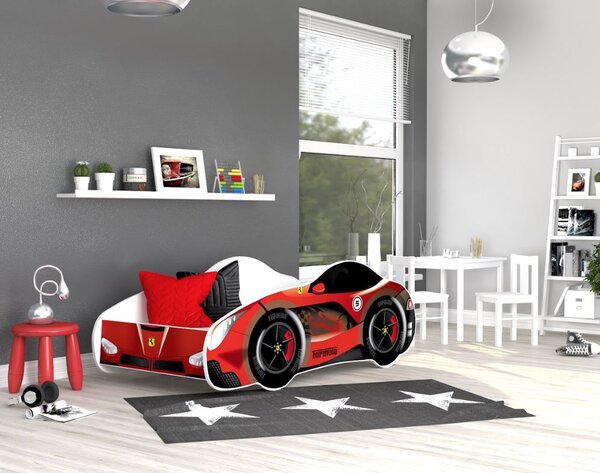 MAXMAX Detská posteľ auto JACK 140x70 cm - červená (14)