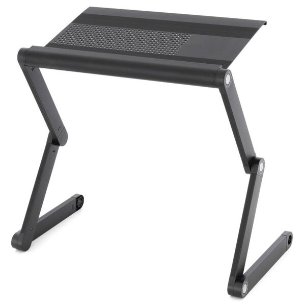 Stolík na laptop nastaviteľný s vetracími štrbinami - čierny