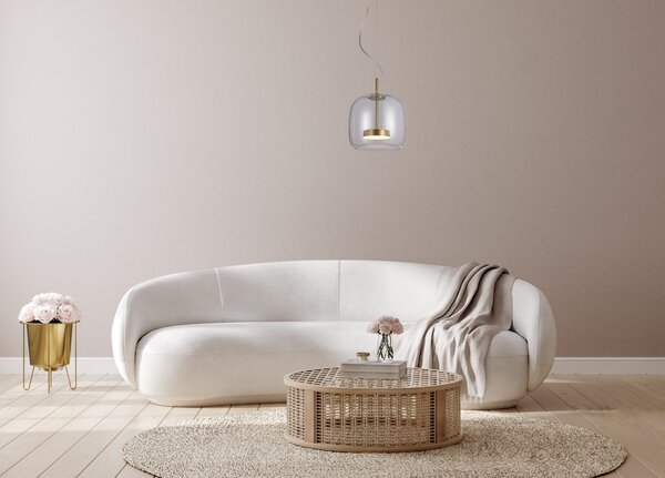 Italux PND-17760A-BRSS-CL LED závesné stropné svietidlo Caste | 10W LED | 850lm | 3000K