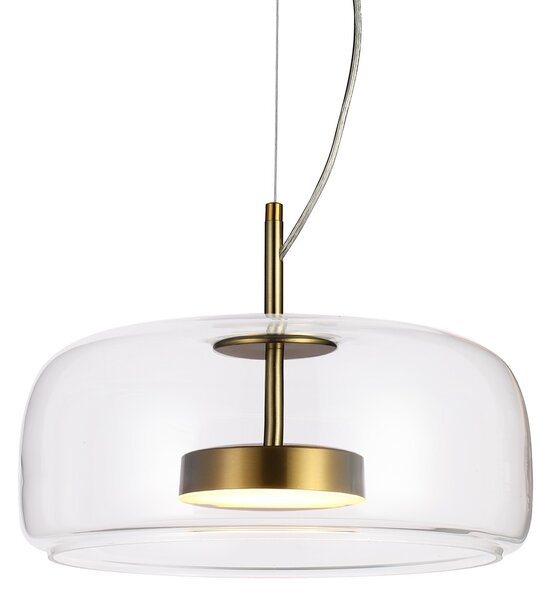 Italux PND-17760B-BRSS-CL LED závesné stropné svietidlo Caste | 10W LED | 850lm | 3000K