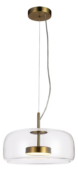 Italux PND-17760B-BRSS-CL LED závesné stropné svietidlo Caste | 10W LED | 850lm | 3000K