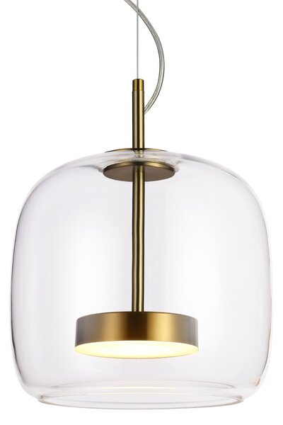 Italux PND-17760A-BRSS-CL LED závesné stropné svietidlo Caste | 10W LED | 850lm | 3000K
