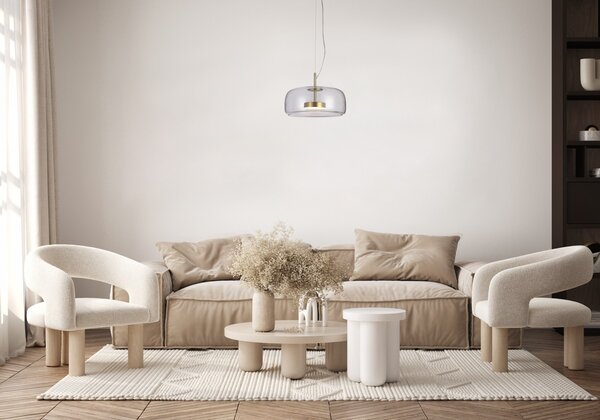 Italux PND-17760B-BRSS-CL LED závesné stropné svietidlo Caste | 10W LED | 850lm | 3000K