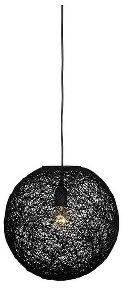 Čierne stropné svietidlo LABEL51 Twist, ⌀ 45 cm