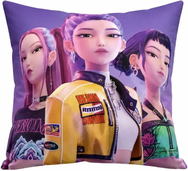 Vankúš KPop Demon Hunters - HUNTR/X - motív Trio - 40x40 cm