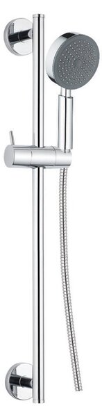 Mereo Sprchová súprava, jednopolohová sprcha, dvouzámková nerez hadice, nastaviteľný držiak, plast / chróm CB900C