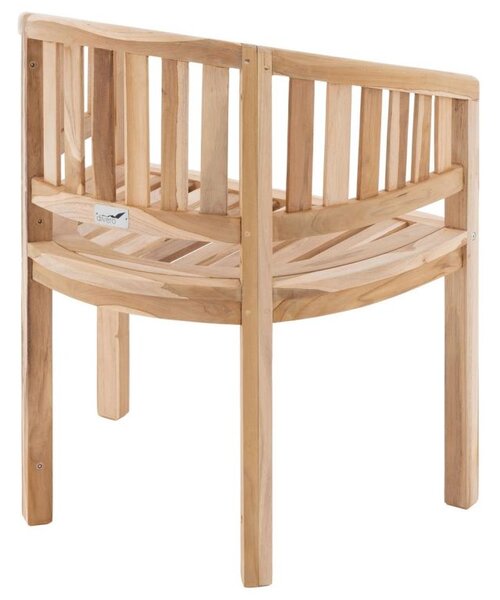 DIVERO Záhradné teakové kreslo, 83 x 68 x 48 cm