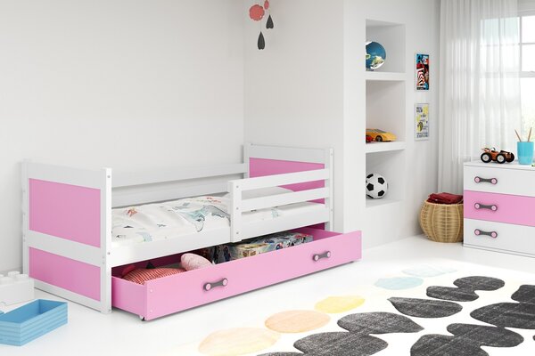 Detská posteľ RICO 1 | biela 80 x 190 cm Farba: Ružová
