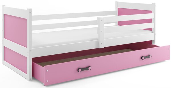 Detská posteľ RICO 1 | biela 90 x 200 cm Farba: Ružová