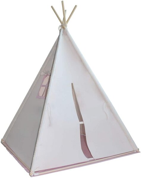 Detský stan teepee, ružovo/béžový, bez príslušenstva