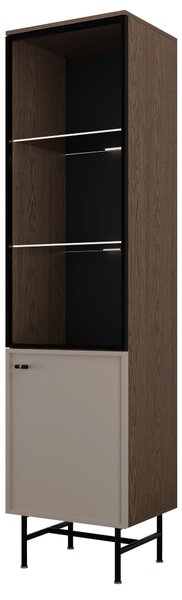 NovýNábytok.sk Vitrína Eliana 3 (baltic storm + toffee). Akcia -18%. Vlastná spoľahlivá doprava až k Vám domov. 1160023