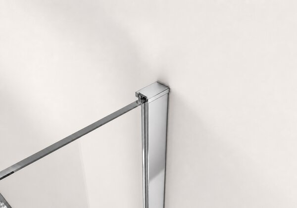 CERANO - Sprchová zástena Walk-in Onyx T L/P - 8 mm - hranatá vzpera - chróm, číre sklo - 40x40x200 cm