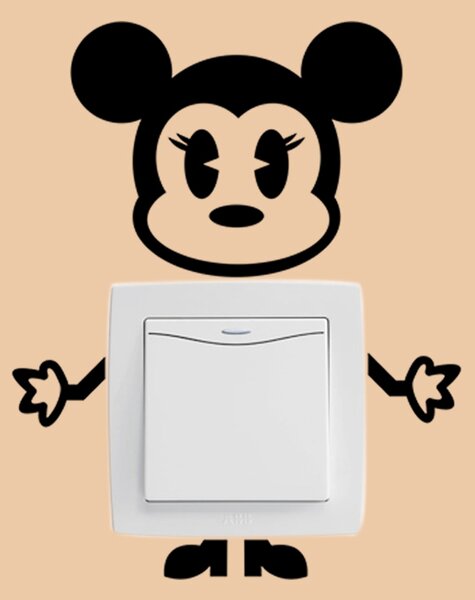 Minnie Mouse - nálepka nad vypínač