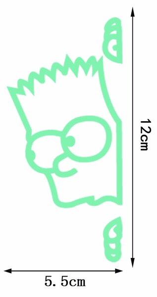 Simpsonovci - Bart - fosforová nálepka nad vypínač