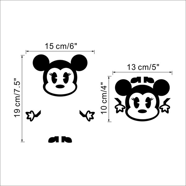 Minnie Mouse - nálepka nad vypínač