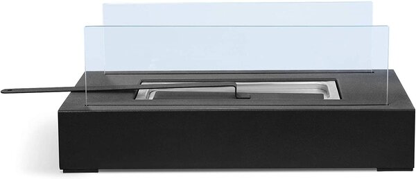 Stolný krb nerezový, čierny, 350 x 182 x 146 mm