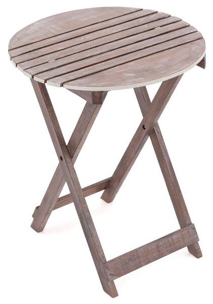 Divero 75650 Záhradný sklopný stolík okrúhly, 60 cm