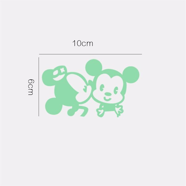 Mickey a Minnie - fosforová nálepka nad vypínač