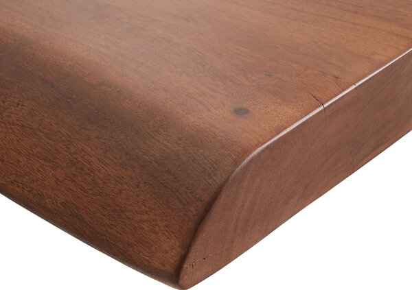 DELIFE Jedálenský stôl Edge 300x100 XL akácia hnedá Spider plochá oceľ čierna Live-Edge