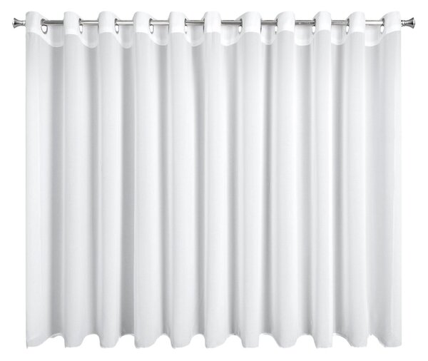 ZÁCLONA NA KRÚŽKOCH DEBRA 400X160 CM BIELA
