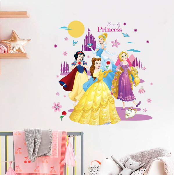 Samolepka na stenu "Disney princezné 3" 45x60cm