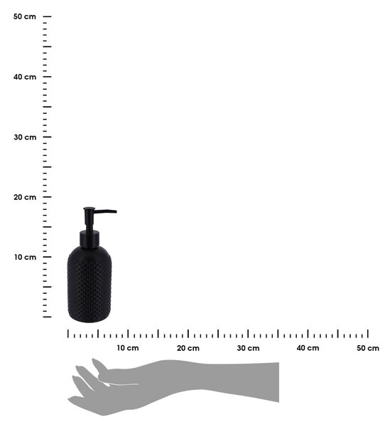 Dávkovač mydla Cerelle, čierna, 410 ml