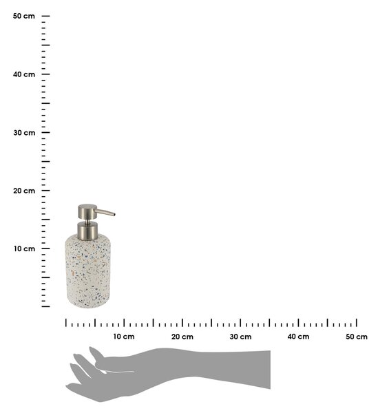 Dávkovač mydla Terrazzo, viacfarebná/s prvkami vo farbe nerez, 220 ml