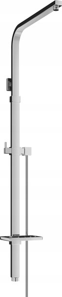 Sprchová kovová tyč s držiakom na ručnú sprchu, dažďovú hlavicu a mydlo MEXEN Q - 93-125 cm - chrómová + hadica 150 cm, 79395-00