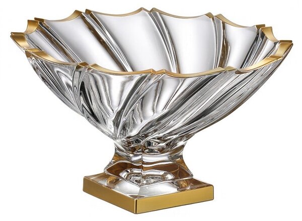 KRIŠTÁĽOVÁ MISA BOHEMIA PONTI GOLD MATT NA NOHE 310MM
