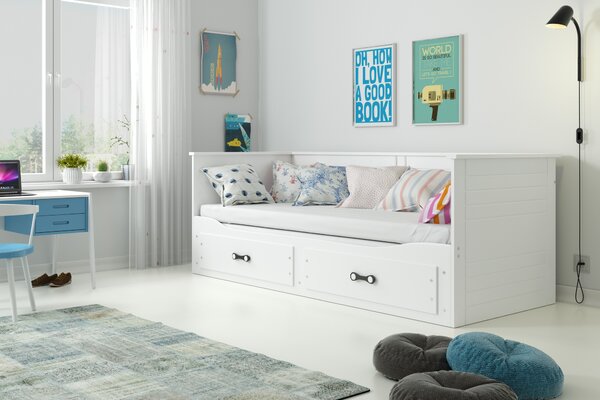 Detská posteľ HERMES s matracom Farba: Biela
