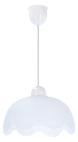 Biele závesné svietidlo so skleneným tienidlom ø 25 cm Bratek – Candellux Lighting