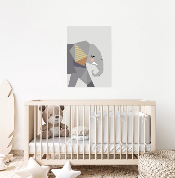 Detský obraz - Geometrický Slon 50 x 40 cm