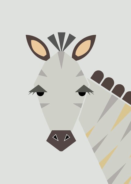 Detský obraz - Geometrická Zebra 50 x 40 cm