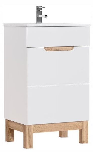 MAXMAX Kúpeľňová stojaca skrinka pod umývadlo BALI biela 50 cm