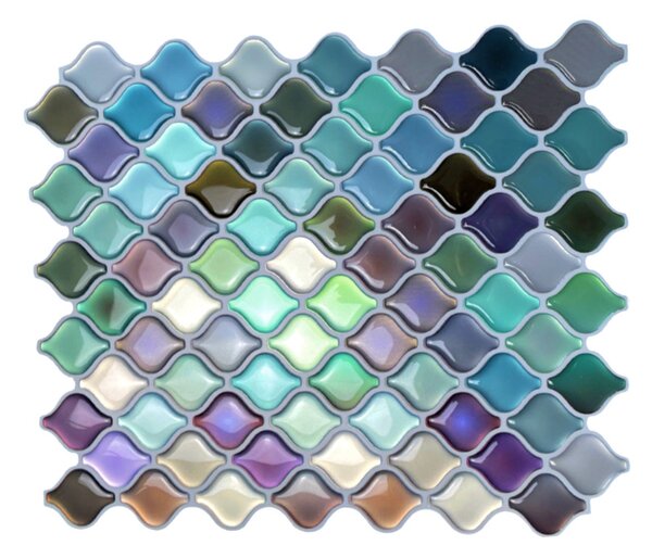 PIPPER | Nalepovací obklad - 3D mozaika - Farebné slzičky 21,0 x 24,5 cm