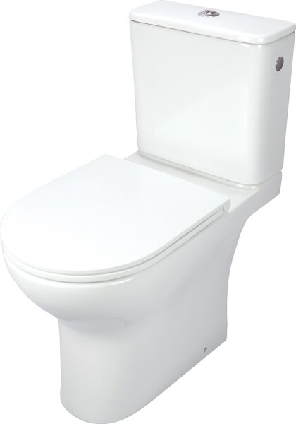 Deante WC kombi bez okraja Jasmin so zadným odpadom a WC sedadlom SoftClose - CDJD6RPS