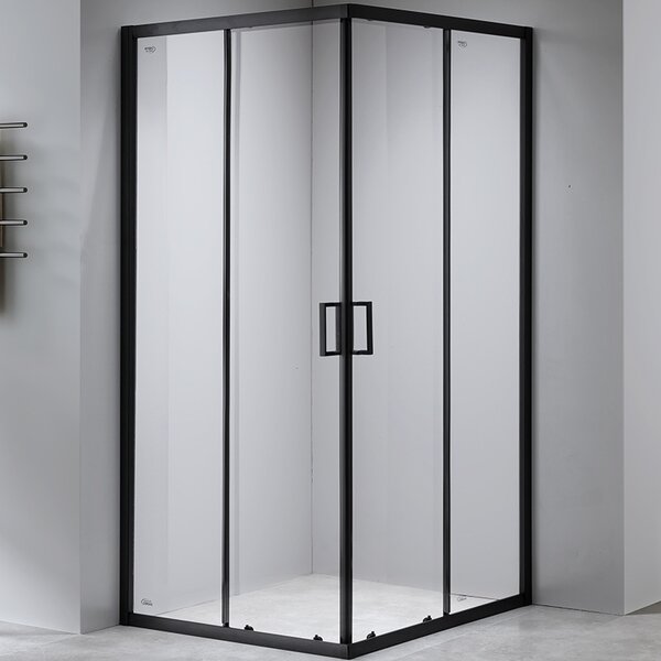 BPS-koupelny Štvorcový sprchový kút BL30C 100x100 čierna/transparent - bez vaničky