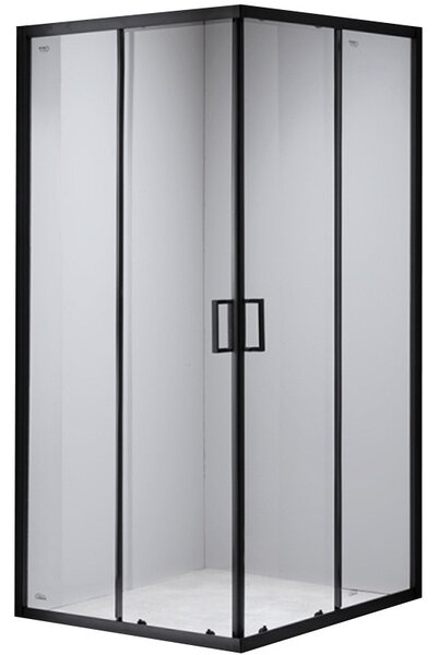 BPS-koupelny Štvorcový sprchový kút BL30C 100x100 čierna/transparent - bez vaničky