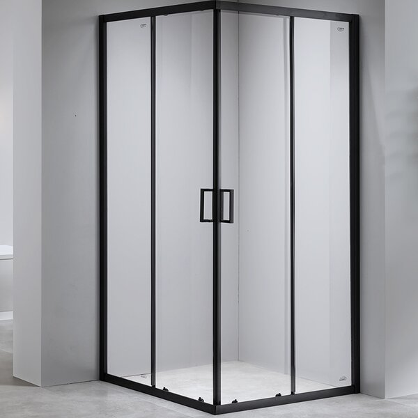 BPS-koupelny Štvorcový sprchový kút BL30C 100x100 čierna/transparent - bez vaničky