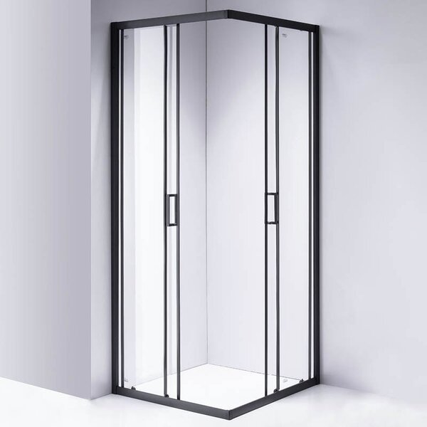 BPS-koupelny Štvorcový sprchový kút BL30C 100x100 čierna/transparent - bez vaničky