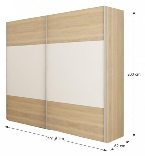 NovýNábytok.sk Spálňa (posteľ 160X200 cm, 2 ks nočný stolík, skriňa). Vlastná spoľahlivá doprava až k Vám domov. 1075409