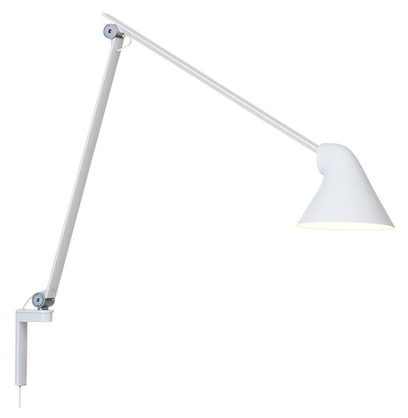 Louis Poulsen - NJP Nástenné Svietidlo Long Arm White - Lampemesteren