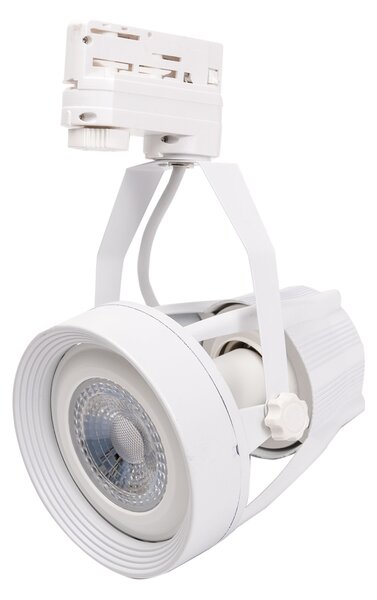 Biele lištové svietidlo 3F + LED žiarovka 11W Farba svetla Teplá biela